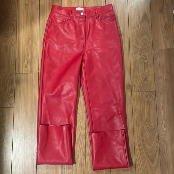 Wilfred Pants - WILFRED VEGAN LEATHER SLIM STRAIGHT PANTS